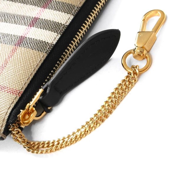 Burberry Coin Case Key Wallet Kelbrook Check Archive Beige LS CLF - Picture 3 of 5